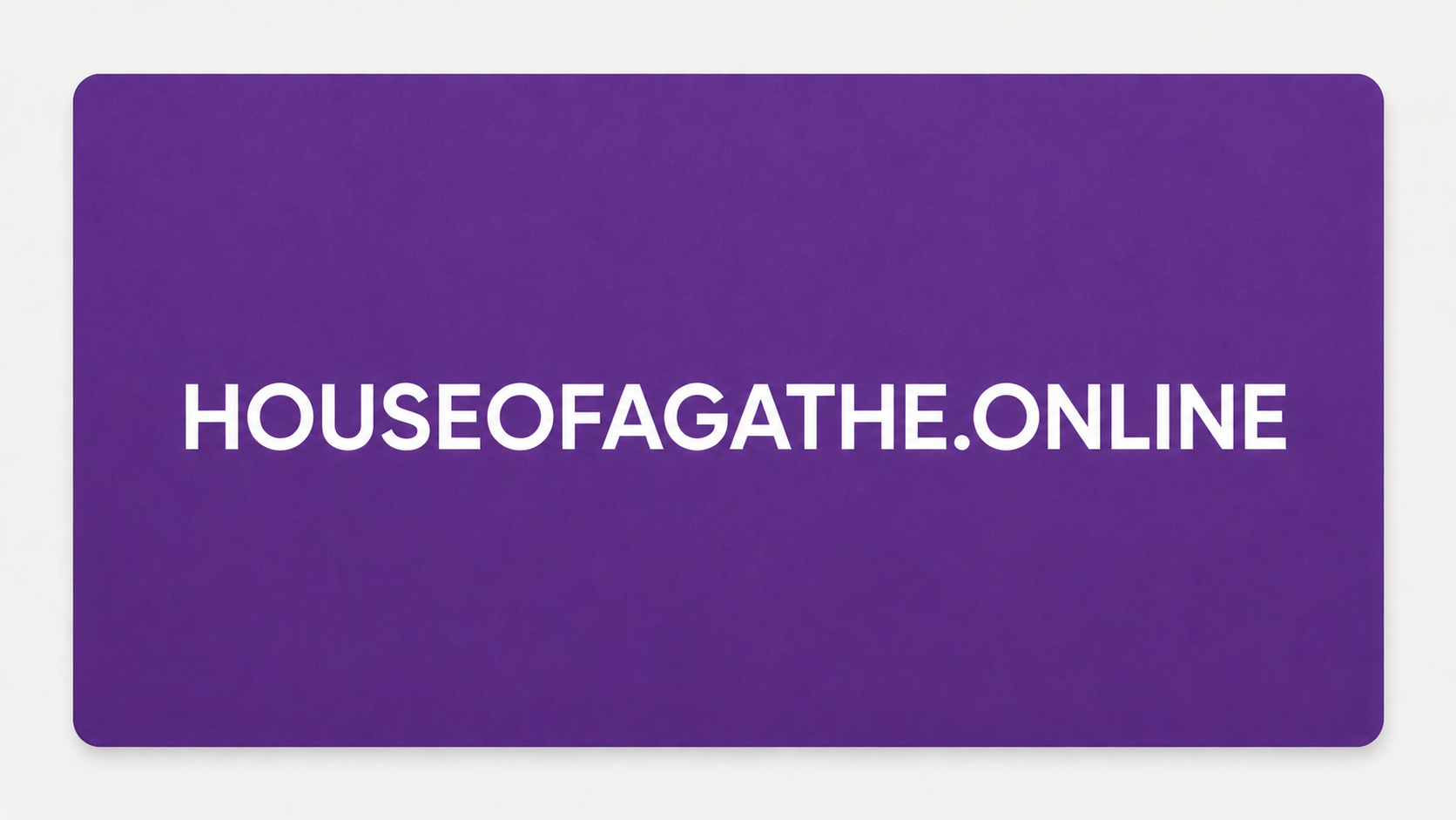 HouseOfAgathe.online project visual
