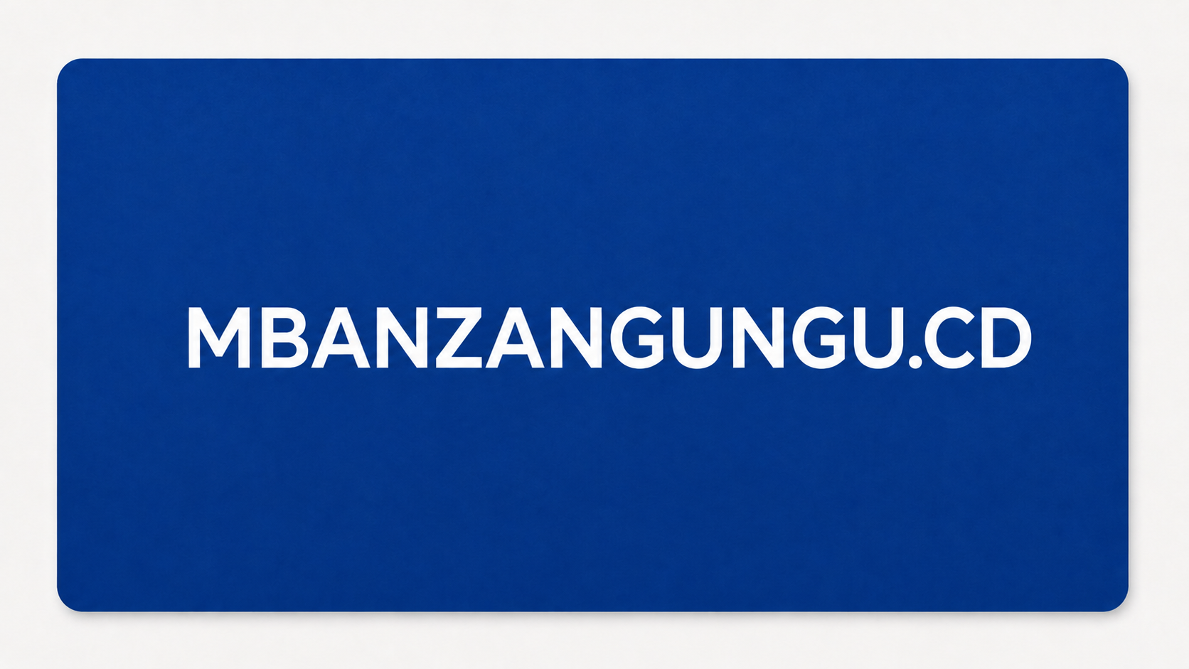 Mbanzangungu.cd project visual